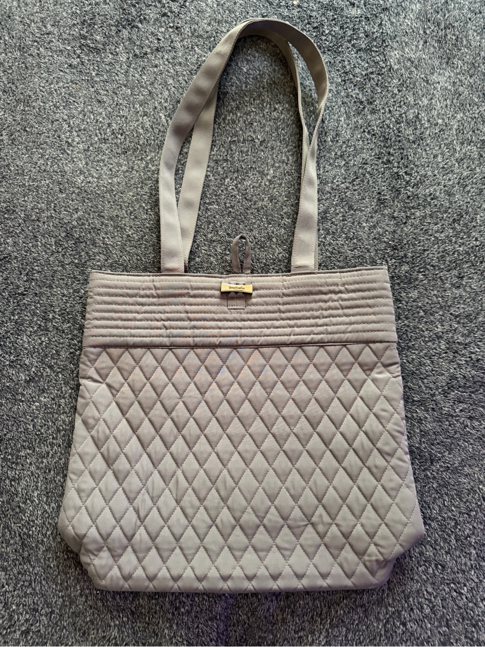 Vera Bradley ~ Large Gray Quilted Tote